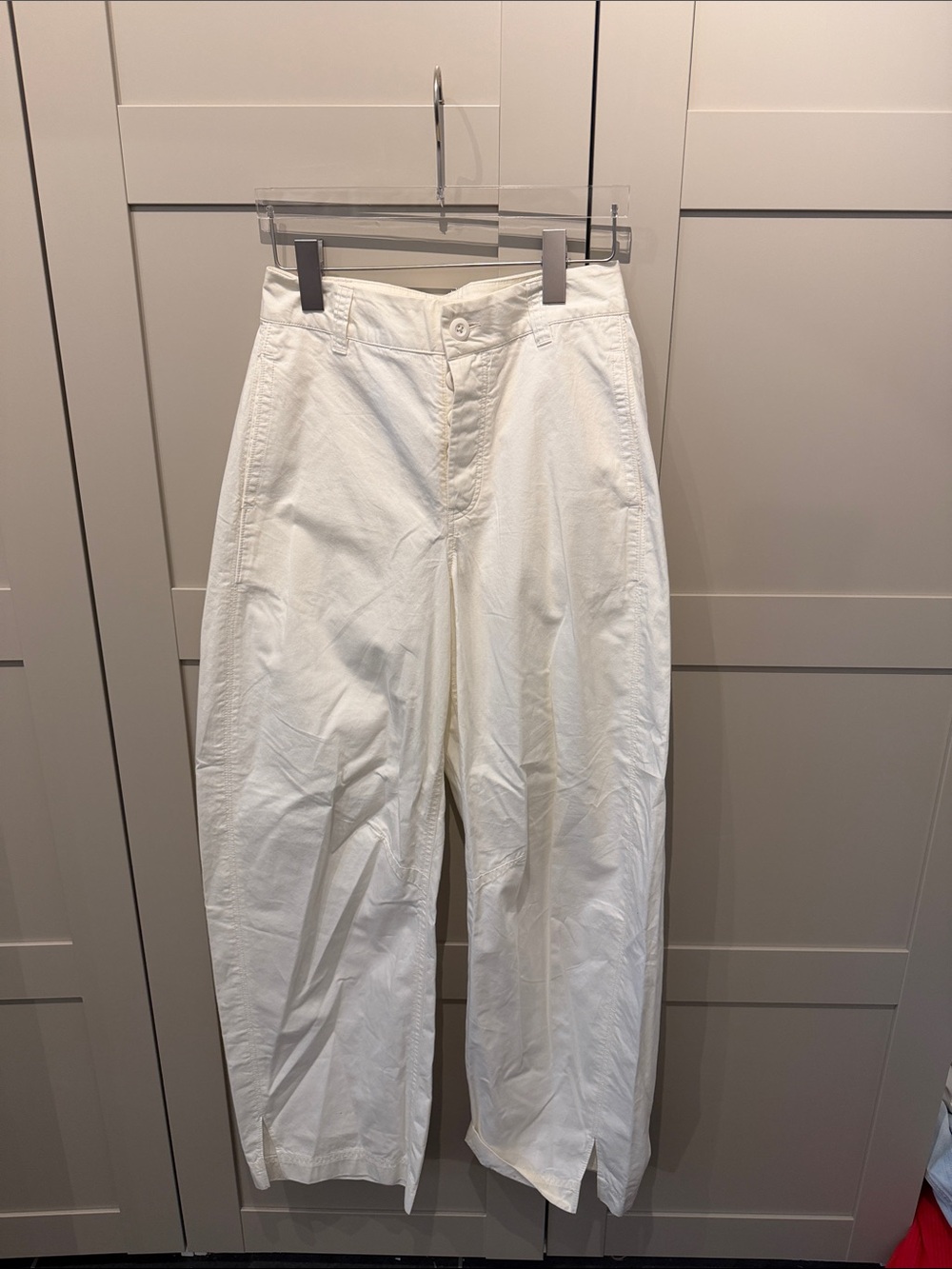 Free people White Wide-Leg Cotton Pants